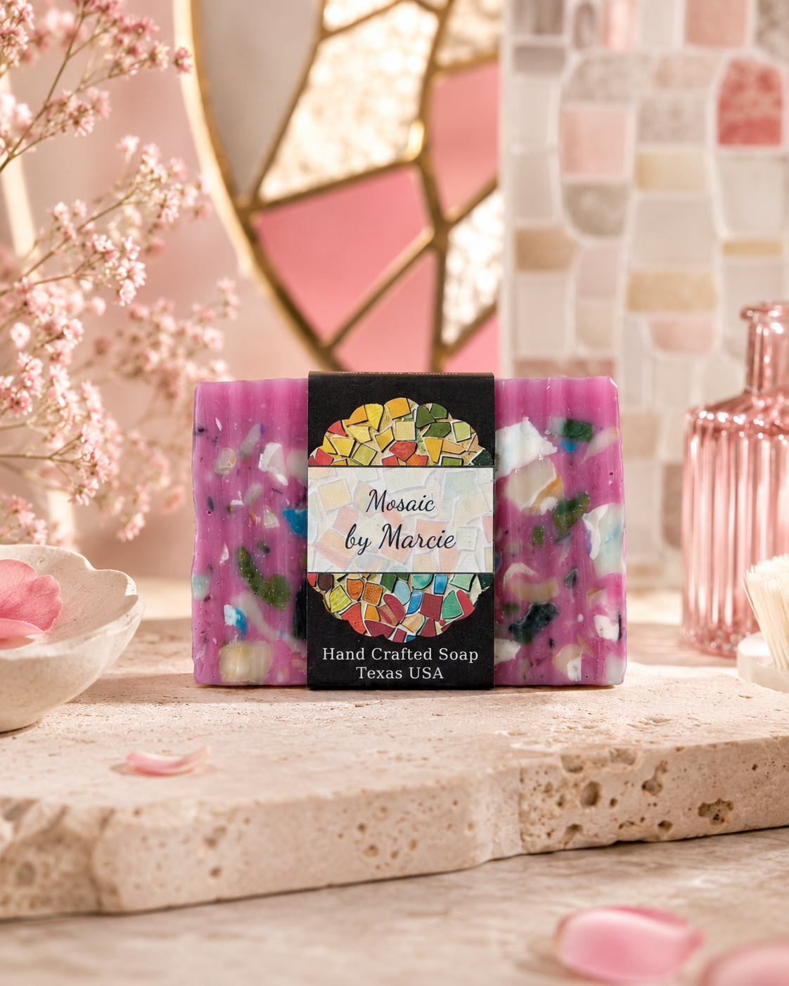 MOSAIC BLUSH HANDCRAFTED SOAP BAR
